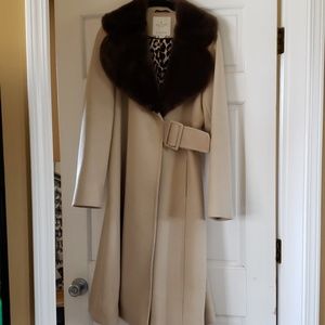 Kate Spade Faux Fur Collar Winter Coat